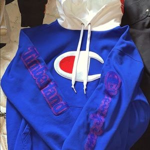 Blue Champion x Timberland hoodie